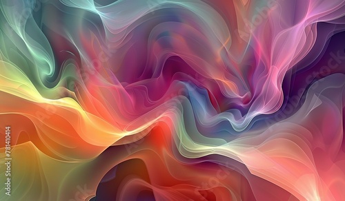 Abstract colorful digital waves background with vibrant flowing textures