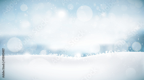 Realistic snowfall background © mech