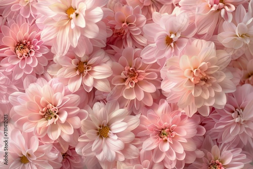 Soft pink flowers create a delicate background pattern, perfect for postcards or gifts on 8th March