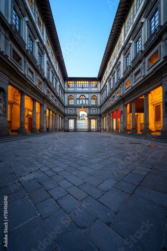 The Uffizi Gallery at Dusk - Florence, Italy