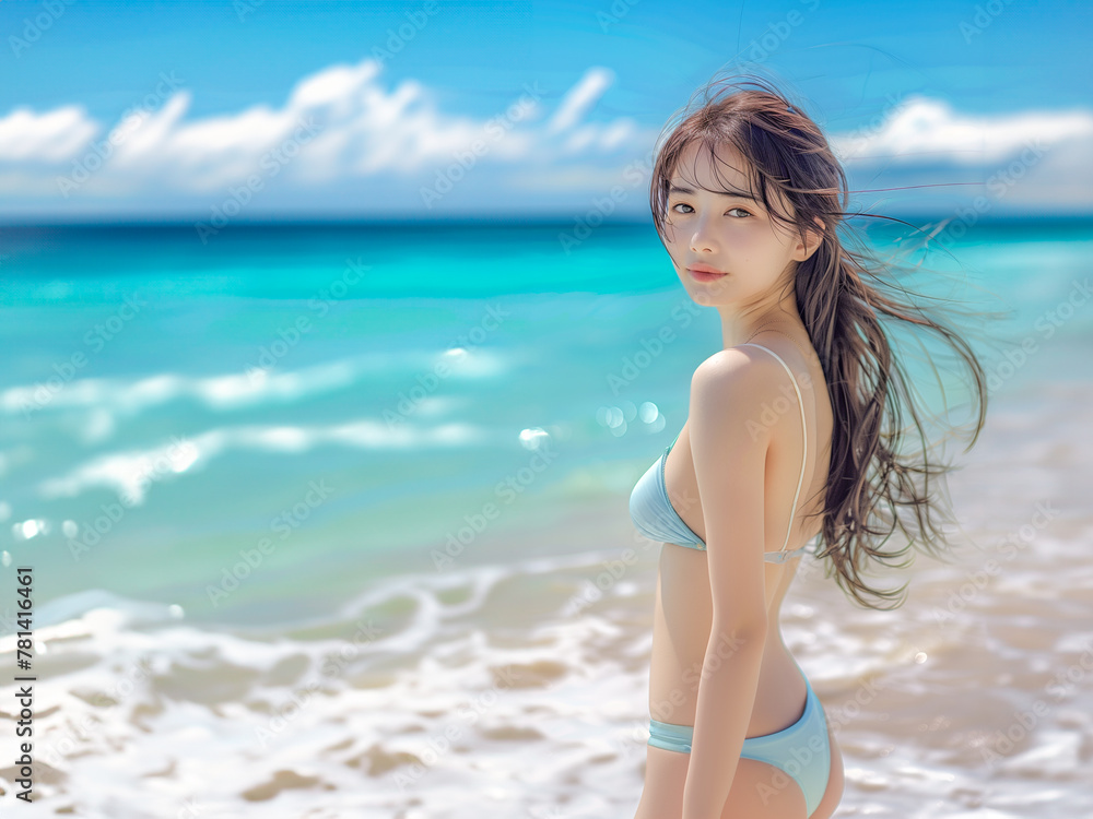 水着姿の女性 水着姿の女性