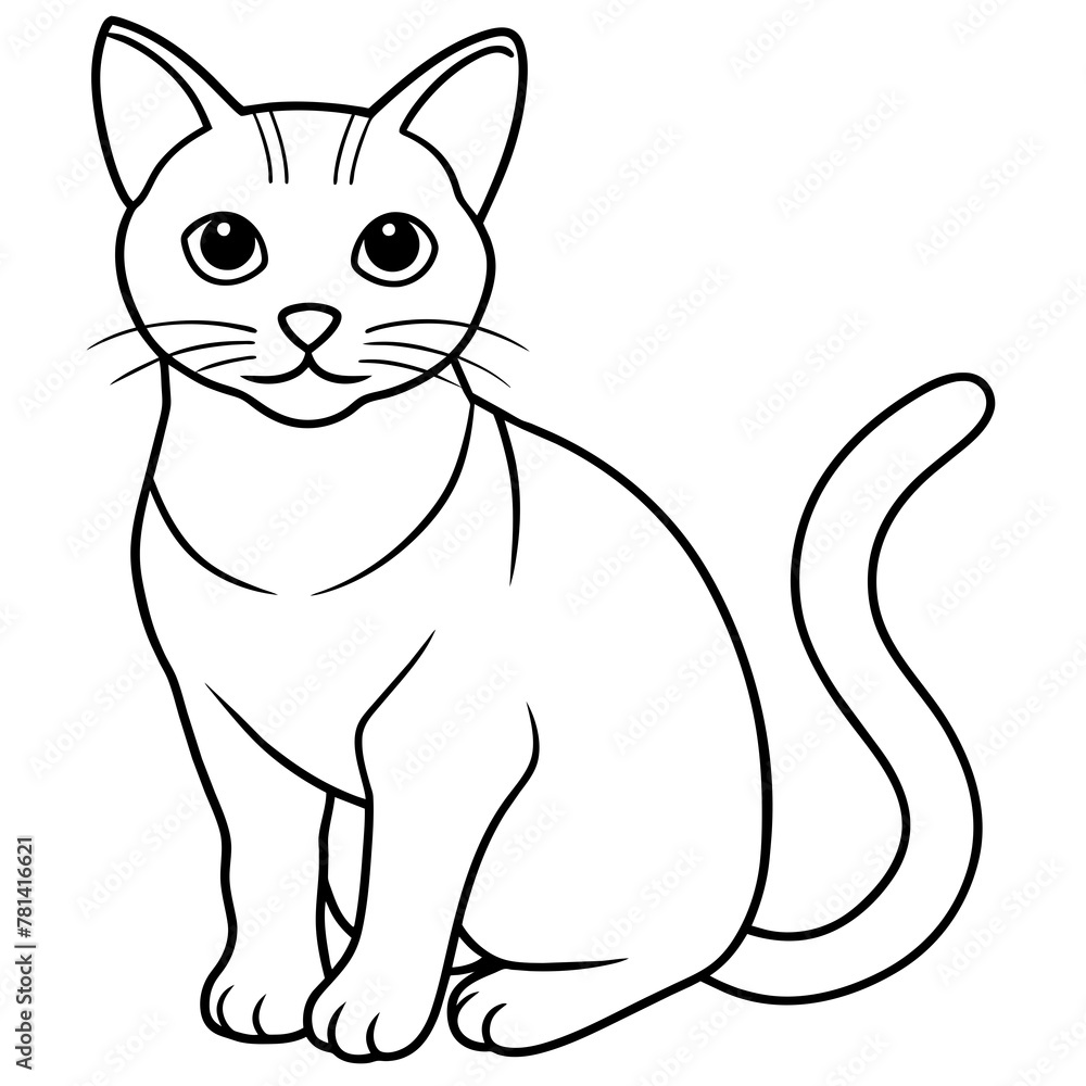Fototapeta premiumCute cat icon vector illustration.
