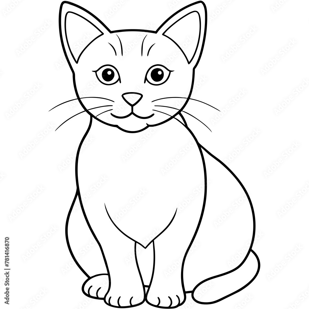 Cute cat icon vector illustration.
Cute cat icon vector illustration.