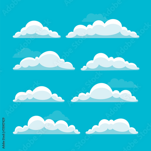 Flat clouds collection