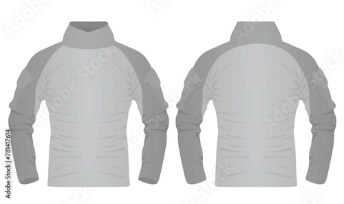 Grey fleece long sleeve. vector