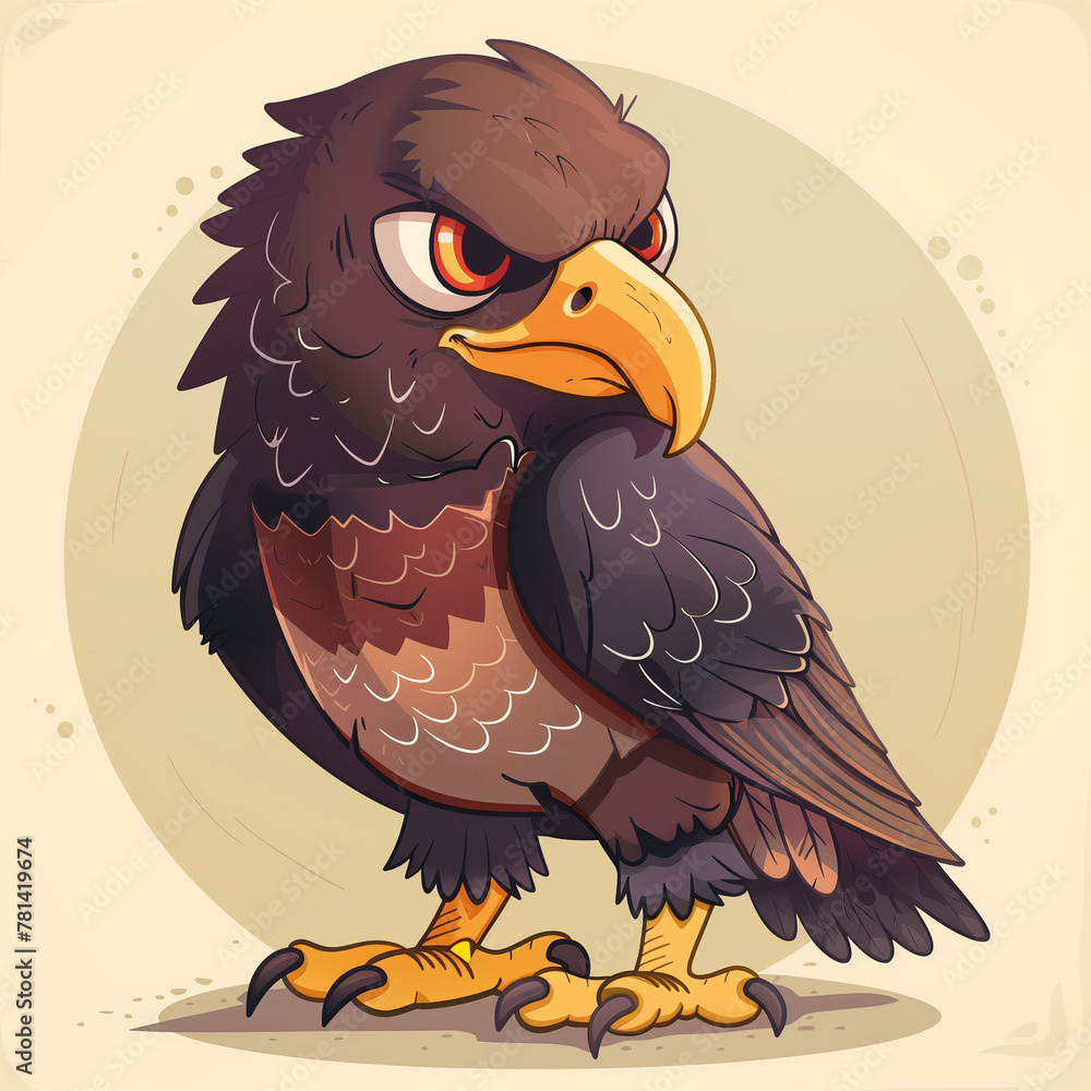 Naklejka premium Hawk illustration
