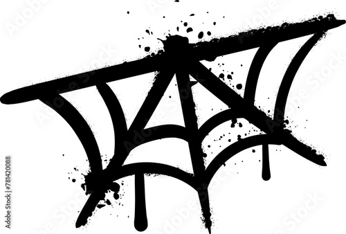 Spray paint cobweb element vector