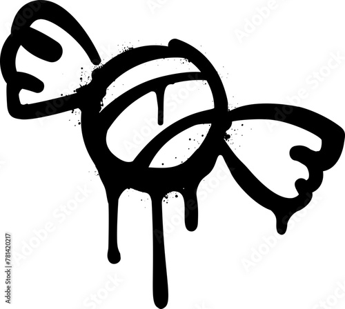 Spray paint candy element vector