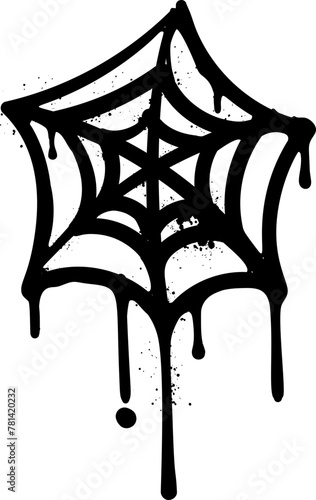 Spray paint cobweb element vector