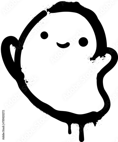 Spray paint ghost element vector