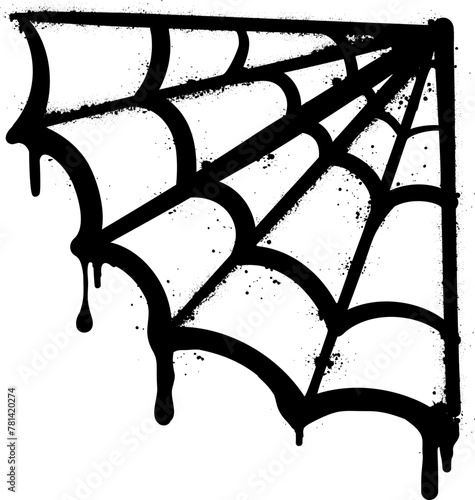 Spray paint cobweb element vector