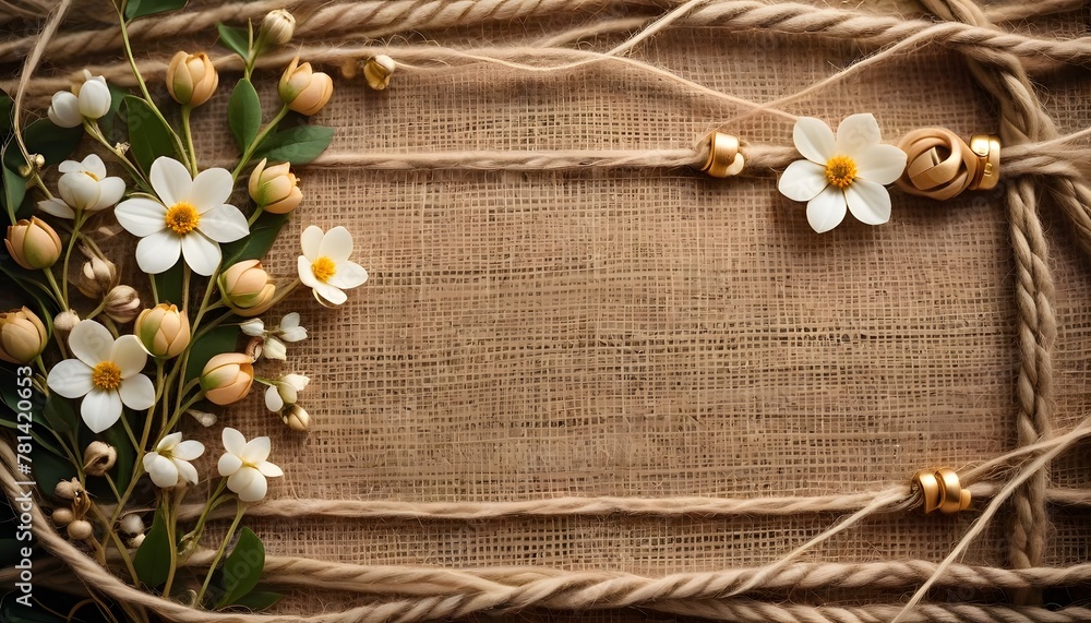 frame of flowers on a wooden background frame of flowers on a wooden background