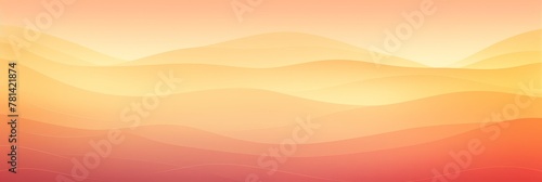Warm Gradient Background With Abstract Orange And Yellow Waves. Wavy Pattern Illustration In Sunset Colors. Generative AI