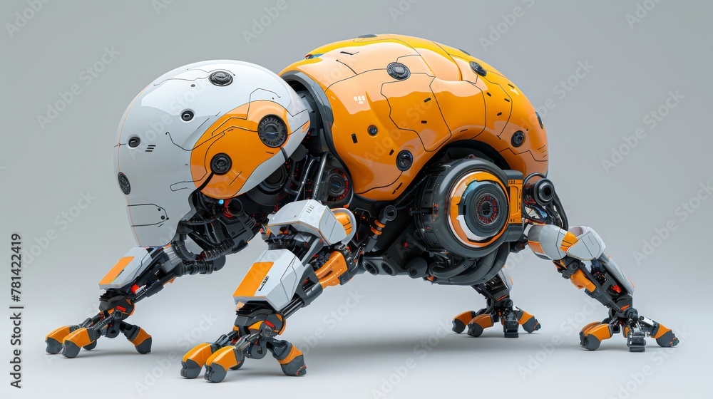 A striking, high-resolution depiction of a human brain encased within a robot's head, symbolizing the fusion of human intelligence with advanced technology, illustrated in a detailed, futuristic style A striking, high-resolution depiction of a human brain encased within a robot's head, symbolizing the fusion of human intelligence with advanced technology, illustrated in a detailed, futuristic style