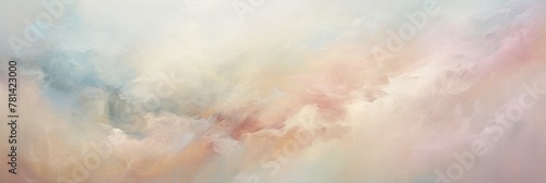 Soft Pastel Artwork With Brushstrokes And Warm Tones. Abstract Painting Background. Generative AI