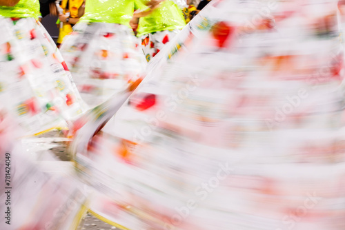 dance of a Bahian woman at low speed during carnival in Rio de Janeiro. photo