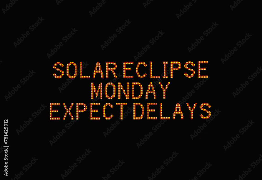 Solar eclipse road sign from public road