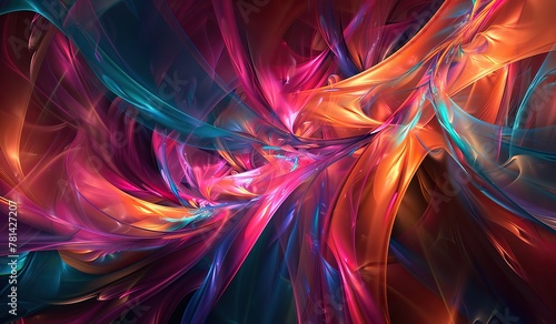 Colorful abstract digital swirls background