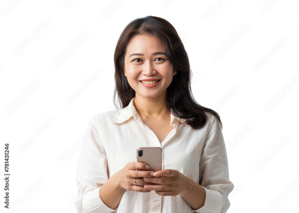 Southeast Asian Woman With Smartphone Southeast Asian Woman With Smartphone