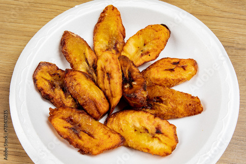 Fotografija A plate of Jamaican or Caribbean fried plantain side dish