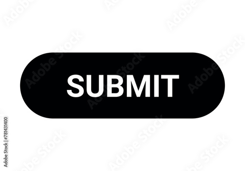 submit black button isolated on a white background photo