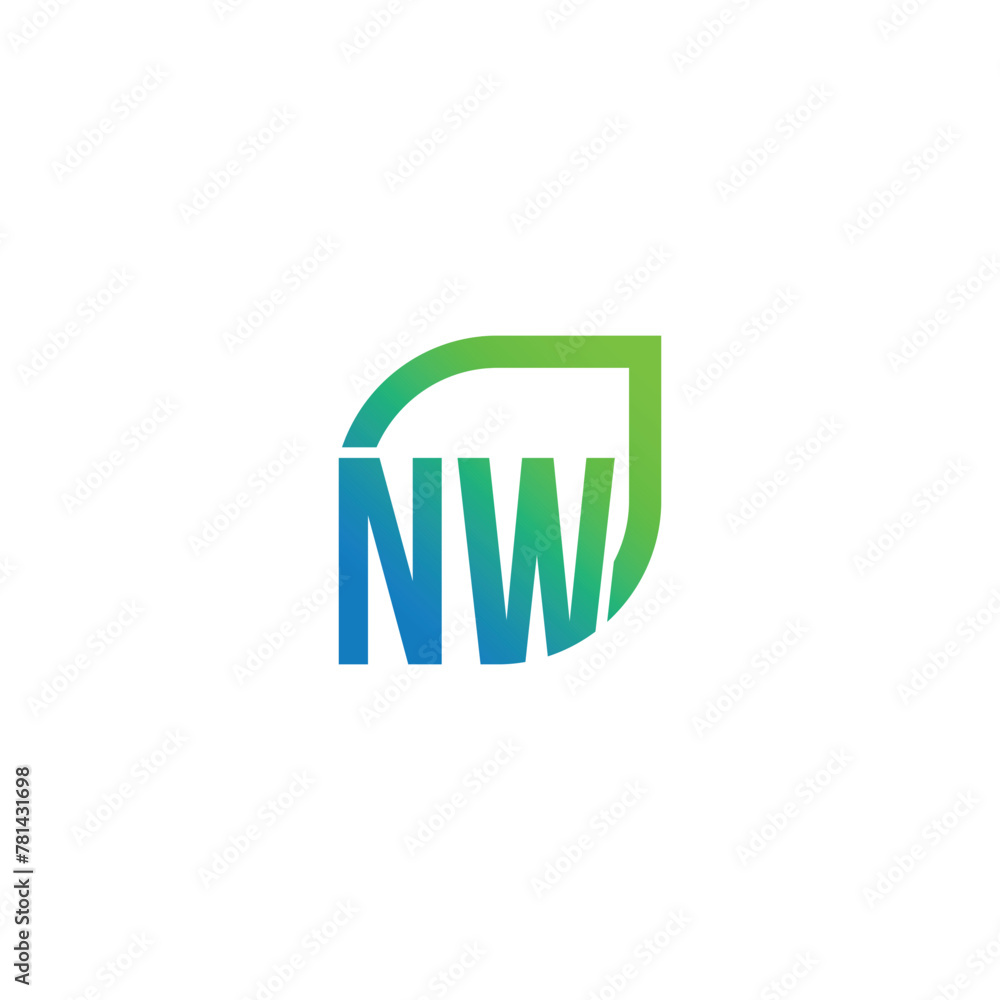 Letter NW logo grows, develops, natural, organic, simple, financial logo. Letter NW logo grows, develops, natural, organic, simple, financial logo.