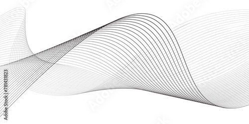 black and white gradient wavy stripes background