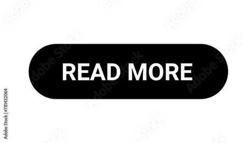 read more web, UI, fill, icon, black button isolated on a white background