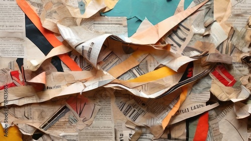 collage abstract newspaper scraps background
