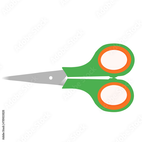 green scissors vector illustration