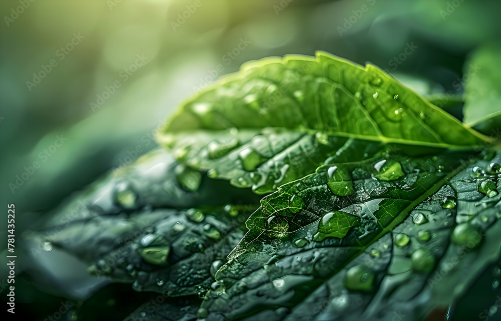 Green Leaf with Water Drop. Eco Concept Green Leaf with Water Drop. Eco Concept