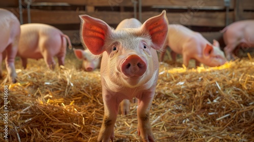 A Curious Piglet on the Farm © MP Studio