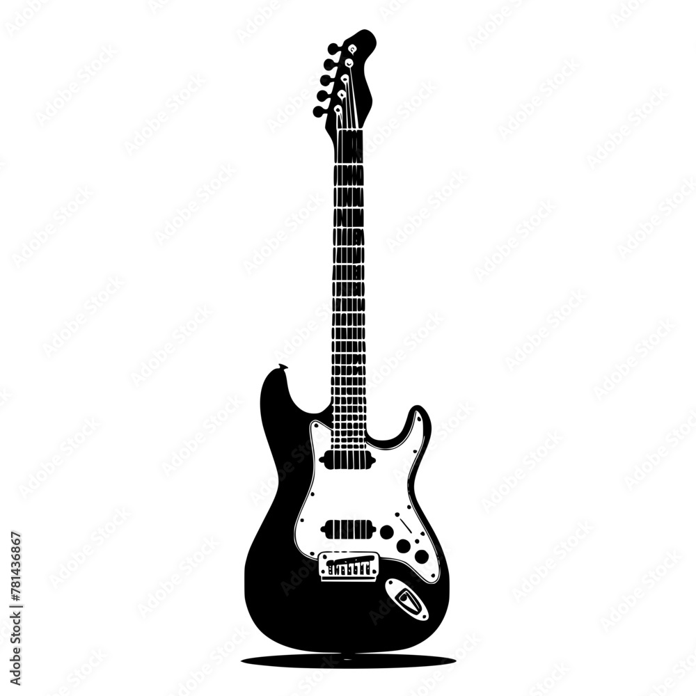 Naklejka premium Bass Guitar Svg, Guitar png, Guitar Silhouette, Guitar Shape SVG, Guitar SVG, Guitarist PNG, Guitarist Vector, Guitar Player Vector, Music Svg, Guitarist SVG, Musician SVG, Guitarist Clipart, Music No