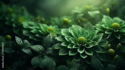 Beautiful green flower background images.