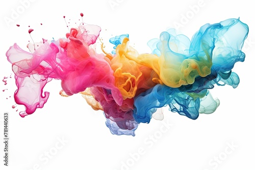 Abstract smoke in rainbow colors
