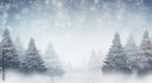 Winter wonderland with snow-covered pines © Riccardo