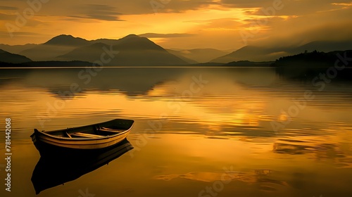 Tranquil Moments  Sunset on the Glassy Water. n