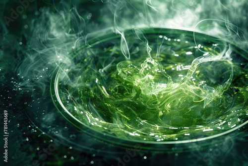 Explore the danger and intrigue with a 3D render of a poisonous concoction, where toxic bubbles hint at a mysterious world of alchemy and magic.