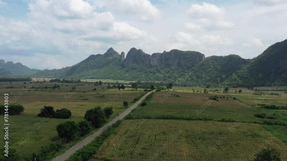 Aerial video of beautiful mountain in Sa Kaeo province, Thailand. Aerial video of beautiful mountain in Sa Kaeo province, Thailand.