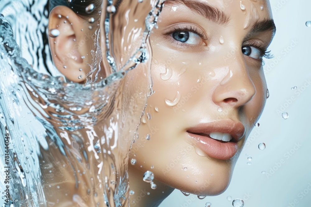 Hyaluronic Acid Beauty Molecular chains of hyaluronic acid forming a protective barrier on the skin, locking in moisture and promoting a youthful complexion Hyaluronic Acid Beauty Molecular chains of hyaluronic acid forming a protective barrier on the skin, locking in moisture and promoting a youthful complexion