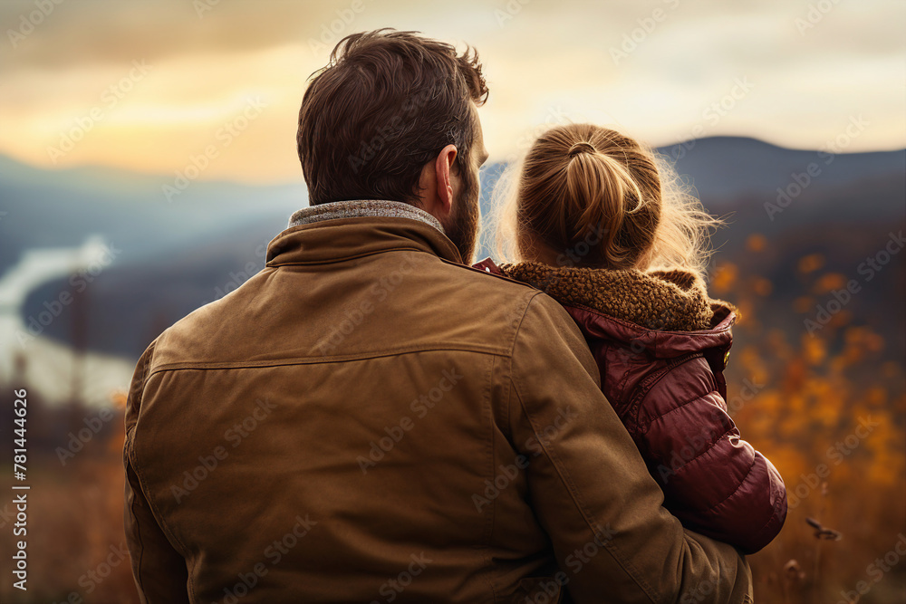 Happy father and mother day conceptual AI generation picture beautiful parent with small child Happy father and mother day conceptual AI generation picture beautiful parent with small child