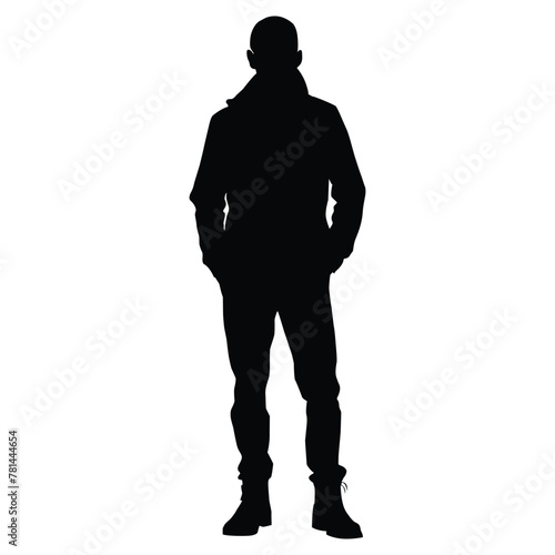 silhouette of a man on white 