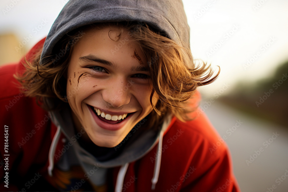 Picture of young person with a skateboard made with generative AI Picture of young person with a skateboard made with generative AI