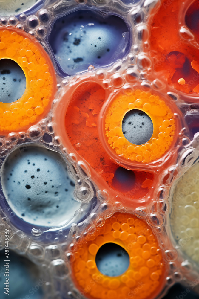 Cell images of living things in scientific experiments. Cell images of living things in scientific experiments.