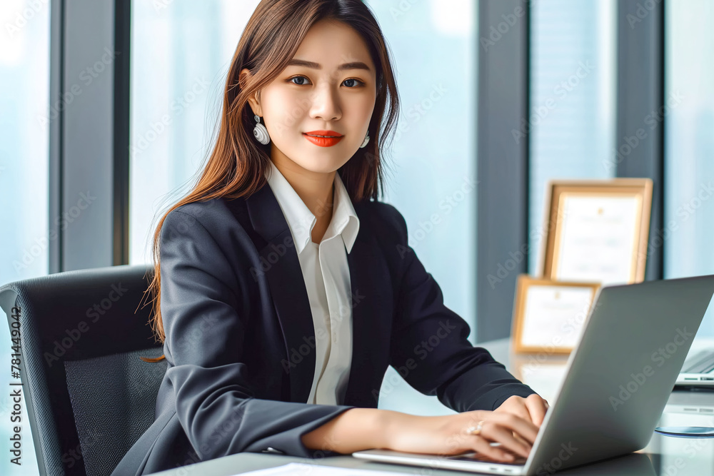 Portrait of a beautiful Asian business woman in the office Portrait of a beautiful Asian business woman in the office