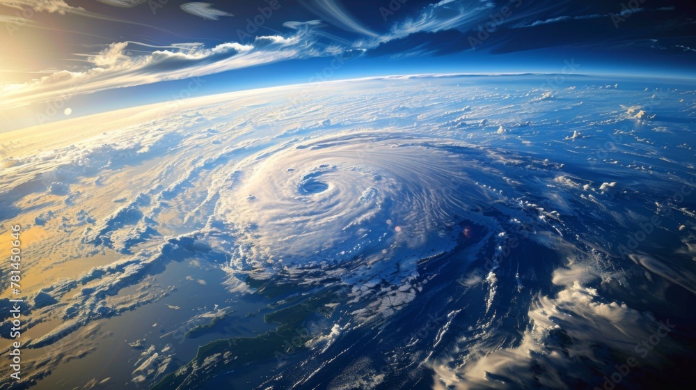 Massive Hurricane Swirling in Sky Massive Hurricane Swirling in Sky