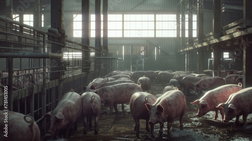 A Barn Full of Pigs. photo