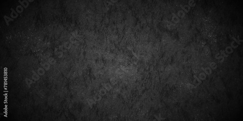  Old wall stone for dark black distressed grunge background wallpaper rough concrete wall. Abstract black stone wall texture grunge rock surface. dark gray background backdrop. wide panoramic banner. © MdLothfor