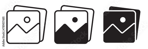Picture icon vector. photo gallery sign and symbol. image icon. gallery Icon. picture landscape icon symbol vector. on white background. eps10.