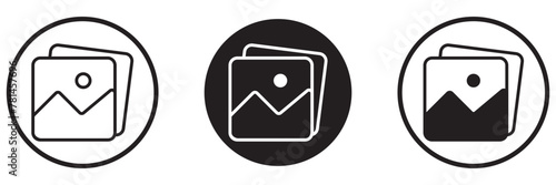 Picture icon vector. photo gallery sign and symbol. image icon. gallery Icon. picture landscape icon symbol vector. on white background. eps10.